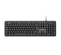 iggual Clavier USB de bureau CK-OFFICE-105T noir - Clavier professionnel silencieux 105 touches, résistant aux éclaboussures, Plug & Play, Windows Mac Linux