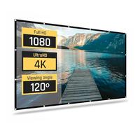 iggual - Écran de Projection 120 Pouces - Pliable - Anti-Plis - Format Panoramique 16:9 - Angle de Vision 120º - Adapté pour Projecteur et Rétroprojecteur - Dimensions 265 x 149 cm