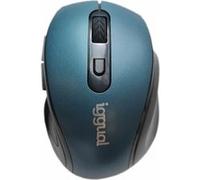 iggual ERGONOMIC-M-1600DPI - Souris - ergonomique - taille M - pour droitiers - optique - 6 boutons - sans fil - 2.4 GHz - récepteur sans fil USB - lead blue