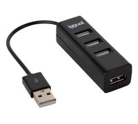 iggual HUB-A-4p USB 2.0 480 Mbit/s Noir