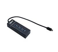 iggual Hub USB-C avec 4 Ports USB 3.0, Adaptateur USB C avec 4 Ports, indicateur LED Bleu et Protection de fusible, Adaptateur Type C Compatible avec Macbook Pro/Air, iPhone et Galaxy, câble de 30 cm