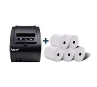 iggual IGG316641+IGG317655 imprimante pour étiquettes A jet d'encre thermique 203 x 203 DPI 260 mm/sec Avec fil Ethernet/LAN