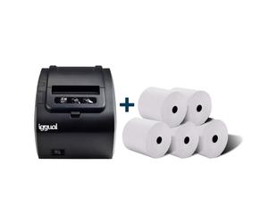 iggual IGG316641+IGG317655 imprimante pour étiquettes A jet d'encre thermique 203 x 203 DPI 260 mm/sec Avec fil Ethernet/LAN