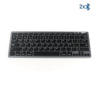 iggual IGG316917 clavier Bluetooth QWERTY Noir, Gris