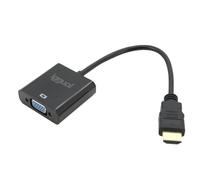 iggual Adaptateur HDMI vers VGA IGG317303 – HDMI mâle, VGA (HD-15) femelle, jack 3,5 mm, 20 cm noir