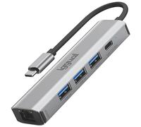 iggual IGG320181 hub & concentrateur USB 3.2 Gen 1 (3.1 Gen 1) Type-A 5000 Mbit/s Gris