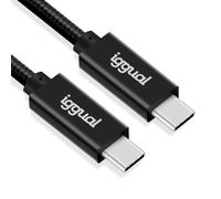 iggual IGG320402 câble USB USB 3.2 Gen 2x2 1 m USB C Noir