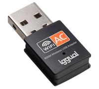 iggual Adaptateur USB WiFi 5 – 600 Mbps double bande 2.4/5 GHz LED Windows macOS Linux