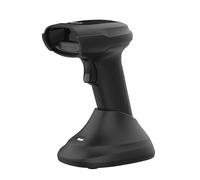 iggual - Lecteur de codes-barres 1D et 2D sans fil avec base de charge - Bluetooth, WiFi 2.4G, USB - Scanner portable 200 esc/s, portée 90 m, batterie 2000 mAh - Usage commercial et industriel