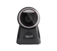 iggual - Lecteur de codes-barres USB 2D - Scanner automatique avec capteur CMOS, scanner de bureau mains libres - 200 esc/sec pour magasins, supermarchés, pharmacies, etc