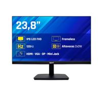 iggual Moniteur 23,8" FHD IPS 120Hz 1ms, Frameless - 1920x1080, 99% sRGB - Connectivité : HDMI, DisplayPort, VGA, haut-parleurs intégrés - Socle et VESA 100x100 Accessible MiniPC.