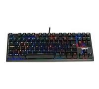 iggual ONYX - Clavier - TKL - backlit - USB - QWERTY - commutateur : Outemu Blue - noir Noir G