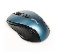 iggual ERGONOMIC-M-1600DPI - Souris - ergonomique - taille M - pour droitiers - optique - 6 boutons - sans fil - 2.4 GHz - récepteur sans fil USB - lead blue
