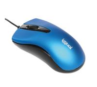 iggual COM-BUSINESS-1200DPI (A) - Souris - ergonomique - droitiers et gauchers - optique - 3 boutons - filaire - USB - bleu marine