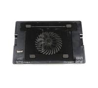 iggual - Ventilateur de PC Silencieux, Support Refroidisseur d'Ordinateur Portable jusqu'à 17 Pouces, 2 Ports USB, 4 Degrés d'Inclinaison, Support Téléphone (1 Ventilateur)