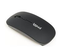 iggual BOM-1600DPI - Souris - mince - droitiers et gauchers - optique - 4 boutons - sans fil - Bluetooth 3.0 - noir - boîte de suspension