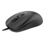 iggual Souris USB OFFICE-ESSENTIAL-4D 2400 dpi - Souris optique ergonomique Ambidextre avec 4 boutons, câble 1,5 m, Plug & Play, compatible Windows Mac Linux Android - Noir