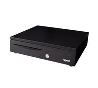 iggual Tiroir porte-monnaie IRON-20, caisse enregistreuse manuelle ou automatique RJ11 (12 V), compartiment x4 billets et 8 pièces, serrure 3 positions verrouillage, 42 x 40,5 x 10 cm, boîtier en