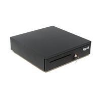 iggual- Tiroir Porte-monnaie IRON-35 -Caisse Enregistreuse Manuelle ou Automatique pour 5 billets+5 pièces -Serrure à 3 Positions. Boîtier acier+ Tiroir plastique -Professionel -Noir (42x40,5x10 cm)