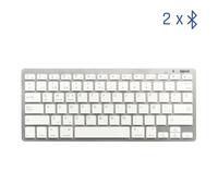 iggual Clavier Slim TKL-BT Bluetooth 3.0 QWERTY Argent