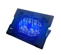 iggual Support refroidisseur PC silencieux pour portable 17" – 2 ventilateurs, 2 USB, LED bleue