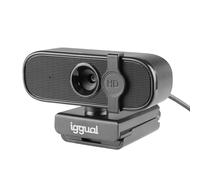 iggual - Webcam Full HD 1080p avec Microphone intégré, caméra Web USB pour PC avec Cache de Protection et Base Flexible Compatible avec trépied, idéale pour Les appels vidéo et Le Streaming
