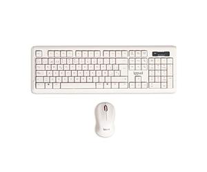 iggual WMK-Glow Kit Teclado y Ratón Inalámbricos Blancos