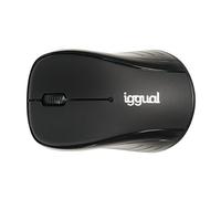 iggual WOM-BASIC-1600DPI - Souris - ergonomique - droitiers et gauchers - optique - 3 boutons - sans fil - 2.4 GHz - récepteur sans fil USB - noir - boîte de suspension