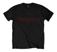 Iggy & the Stooges - T-Shirt # L Black Unisex # Vintage Logo [Import]