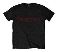 Iggy & the Stooges - T-Shirt # M Black Unisex # Vintage Logo [Import]