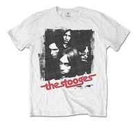Iggy & the Stooges - T-Shirt # M White Unisex # Four Faces [Import]