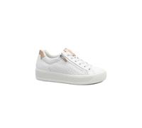 IGI&Co 1144511 Chaussures Blanches pour Femmes, Baskets à Lacets en Cuir avec Fermeture éclair 38