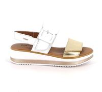 IGI&Co 1186533 Sandales compensées pour femme platine et blanc avec sangle