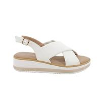 IGI&Co 1186633 Sandales compensées pour femme Blanc avec boucle