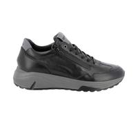 IGI&Co Baskets pour homme en cuir noir avec semelle intérieure à mémoire de forme, chaussures décontractées de sport avec semelle en caoutchouc gris, style haut col 8640600 Seth, Noir , 43 EU