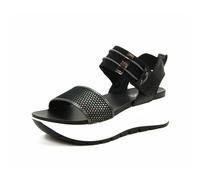 IGI&CO Femme D.Sirena Sandale cale, Noir et Gris foncé, 38 EU
