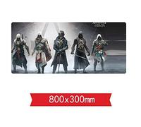 IGIRC Assassin Game Mouse Mat Gaming, 800 X 300 X 3 Mm, Base en Caoutchouc Antidérapante, Précision Et Vitesse Optimales, Compatible avec Les Souris Laser Et Optiques, B