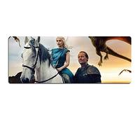 IGIRC Chant De Glace Et De Feu Tapis De Souris Extra-Large De 800X300 Mm, Tapis De Souris De Jeu, Tapis De Souris De Jeu Antidérapant en Caoutchouc Naturel avec Bordure Verrouillable De 3 Mm, K