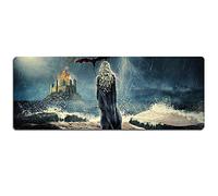 IGIRC Chant De Glace Et De Feu Tapis De Souris Très Grand De 800X300Mm, Tapis De Souris Gaming, Tapis De Souris De Jeu Antidérapant en Caoutchouc Naturel avec Bordure Verrouillable De 3Mm, N