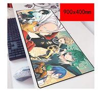 IGIRC One Punch Superman 900X400Mm De Monstre De Poche, Tapis De Souris Gaming De Précision Et De Rapidité avec Base De 3Mm D'É Paisseur, pour Ordinateurs Portables, Q