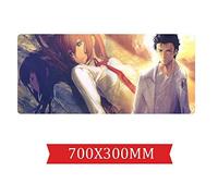 IGIRC Steins Gate Tapis De Souris De Jeu De Vitesse |Tapis De Souris XXL | 700 X 300Mm Grand Format |Base De 2Mm D'Épaisseur | Précision Et Vitesse Parfaites, H