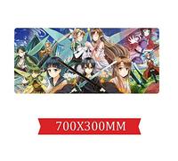 IGIRC Sword Art Online 700X300Mm Mouse Pad, Tapis De Souris Gaming avec Base Épaisse Et Précise, pour Ordinateur Portable, Pc, A