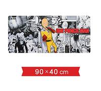 IGIRC Tapis De Souris À Perforation 900X400Mm pour Homme, One-Punch Man, Extended XXL Grand Tapis De Souris De Jeu Professionnel avec Base De 3 Mm D'Épaisseur, pour Ordinateurs Portables, Pc