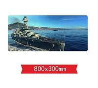 IGIRC Tapis De Souris Battleship World Speed Gaming, Tapis De Souris 800 X 300 Mm, Large Tapis De Souris Grand Format XXL avec Socle De 3 Mm D'Épaisseur, pour Ordinateurs Portables