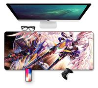 IGIRC Tapis De Souris De Jeu Cool Mech Warrior - Dimension 800 X 400 X 3 Mm - Base en Caoutchouc Antidérapante - Tissage Texturé Traité Spécial Et Bord Cousu, R