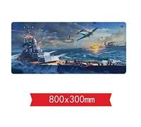 IGIRC Tapis De Souris De Jeu De Cadeau De Bureau - Dimension 800X300X3Mm - Base en Caoutchouc Antidérapante - Tissage Texturé Traité Spécial Et Bord Cousu, C