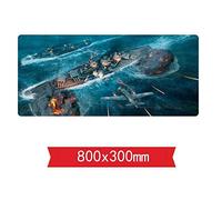 IGIRC Tapis De Souris De Jeu De Cadeau De Bureau - Dimension 800X300X3Mm - Base en Caoutchouc Antidérapante - Tissage Texturé Traité Spécial Et Bord Cousu, B