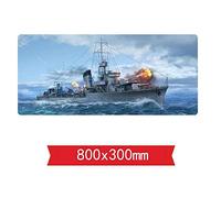 IGIRC Tapis De Souris De Jeu De Cadeau De Bureau - Dimension 800X300X3Mm - Base en Caoutchouc Antidérapante - Tissage Texturé Traité Spécial Et Bord Cousu, E