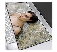 IGIRC Tapis De Souris De Jeu De Vitesse Angelina Jolie | Tapis De Souris XXL | 800 X 300Mm Grand Format |Base De 3 Mm D'Épaisseur | Précision Et Vitesse Parfaites, M