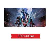 IGIRC Tapis De Souris De Jeu Devil May Cry 5 - Dimension 800 X 300 X 3 Mm - Base en Caoutchouc Antidérapante - Tissage Texturé Traité Spécial Et Bord Cousu, E